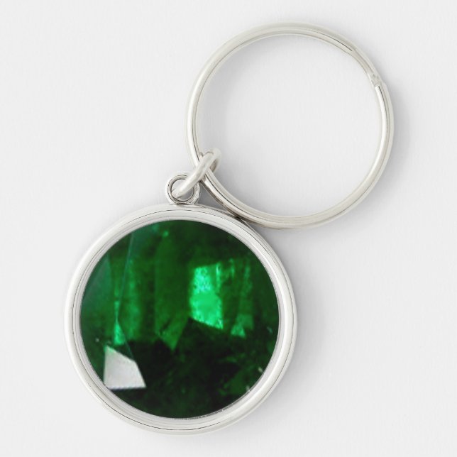 Round Emerald Keychain (Front)