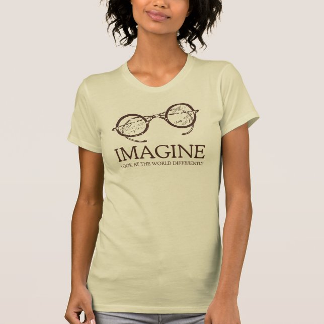 Round Eyeglasses Imagine T-Shirt (Front)