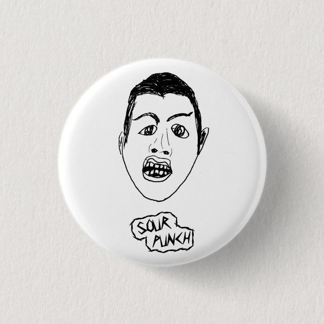Round Face/Logo Button (white) (Front)