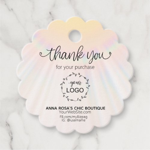 *~*  Round Fancy Rainbow Sunbeams Hearts Thank You Favor Tags