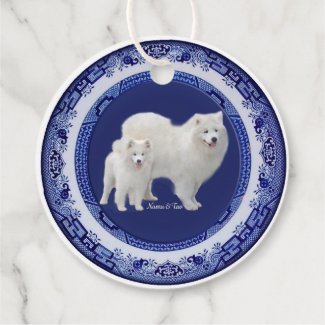 Round Favor Tags--Blue Willow Pattern Favor Tags