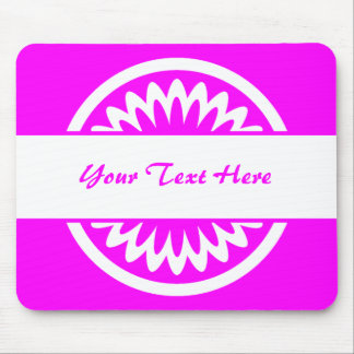 Round Flower - Magenta Mouse Pad