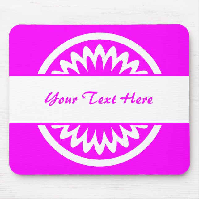 Round Flower - Magenta Mouse Pad (Front)