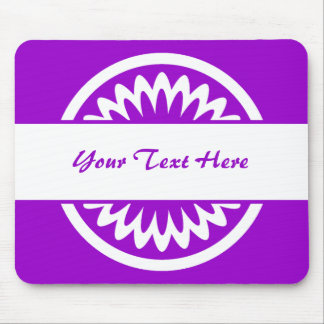 Round Flower - Purple Mouse Pad
