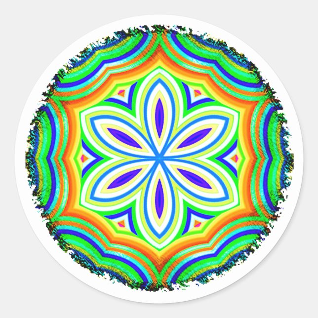 Round Flower Stickers (Front)