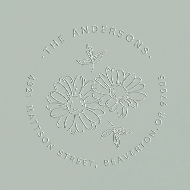 Round & Flowery Family Return Address Embosser (Creator Uploaded)