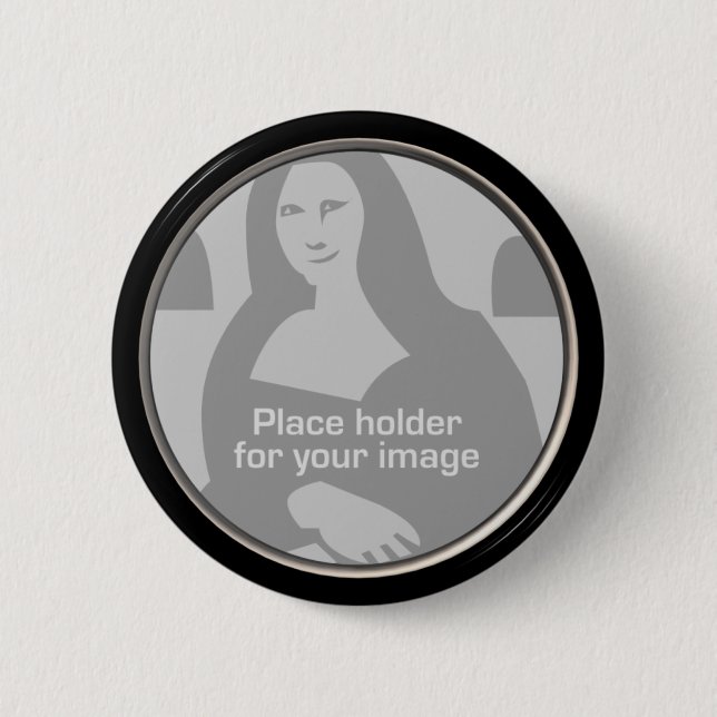 Round Frame Template Pinback Button (Front)