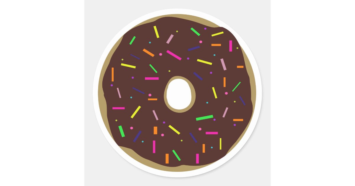 50 Donut stickers Party favors Birthday Party frosted dessert envelope seal 1.5"