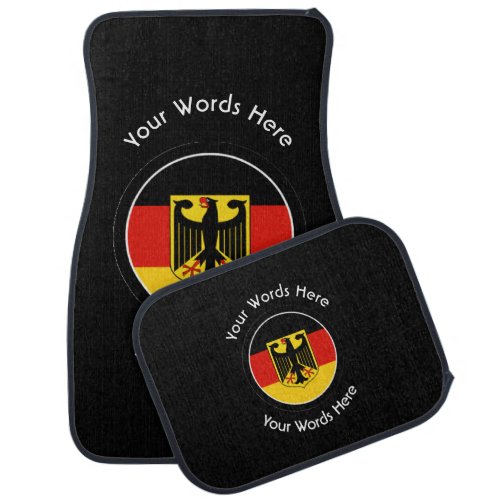 Round German with Eagle Custom Car Mat