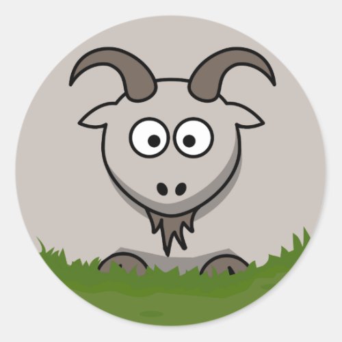 Round Goat Classic Round Sticker