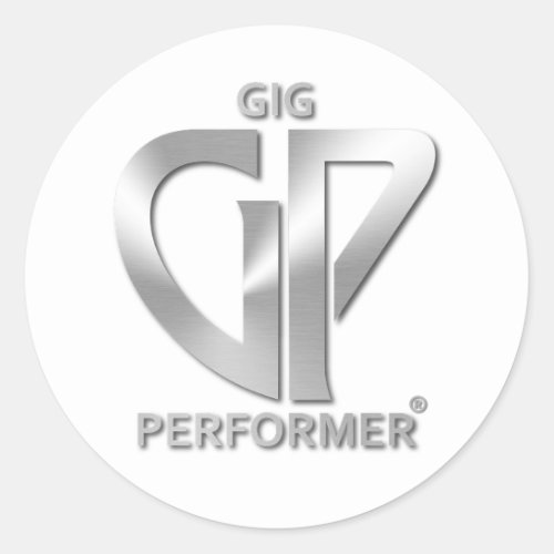 Round GP Sticker with Silver Logo