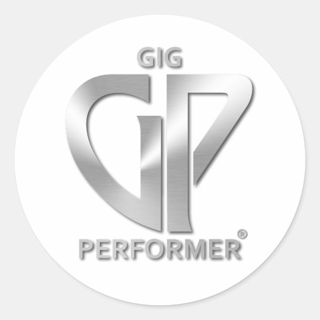 Round GP Sticker with Silver Logo (Front)
