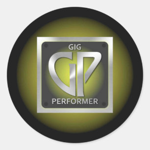 Round GP Sticker with Yellow Logo