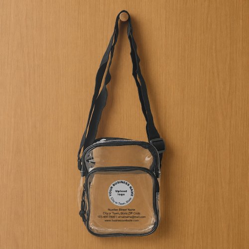 Round Gray Business Brand | Clear Crossbody Bag