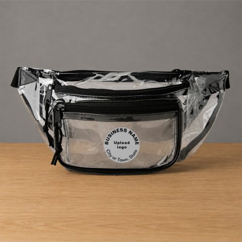 Round Gray Business Brand | Clear Fanny Pack