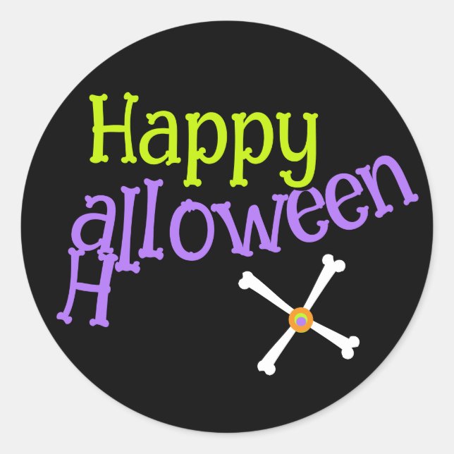 Round halloween sticker (Front)