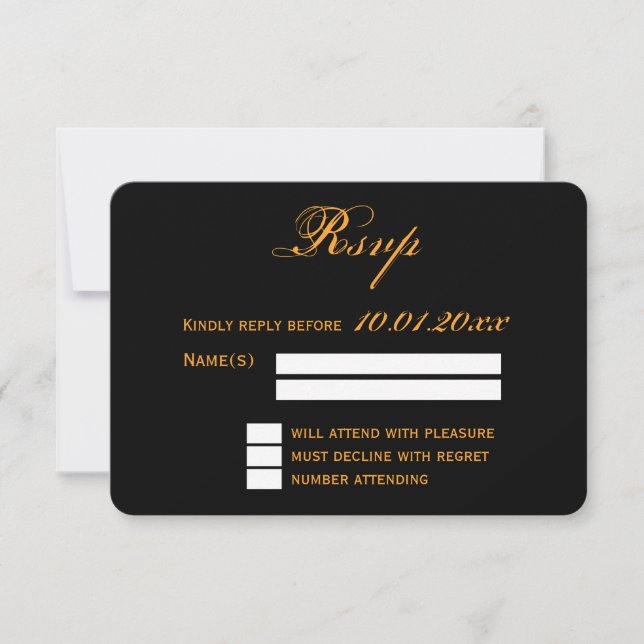 Round Halloween Wedding RSVP Cards At Night (Front)