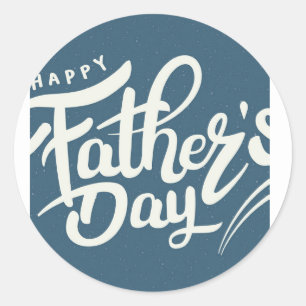 Round Happy Fathers Day Sticker