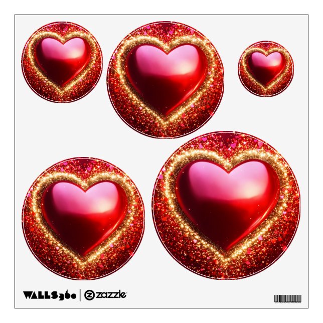 Round Heart ❤️  Wall Decal  (Front)