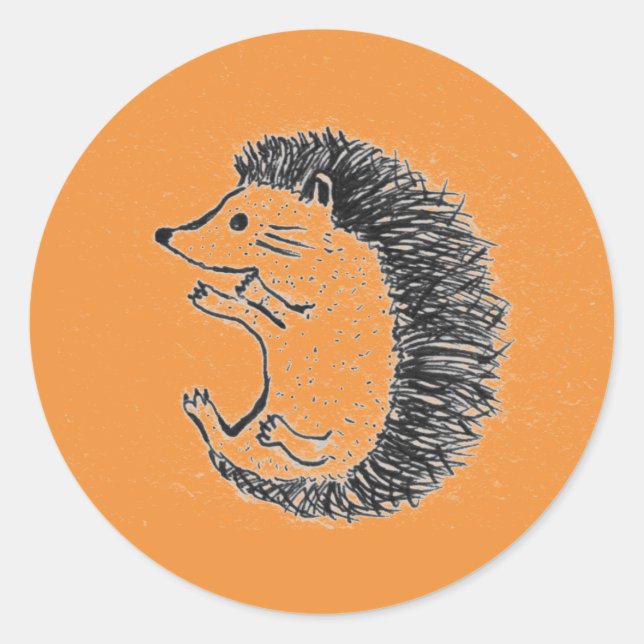 Round hedgehog stickers (Front)