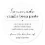 Round Homemade Vanilla Bean Paste Gift Label
