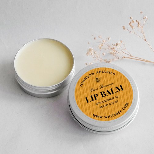 Round Honeycomb Lip Beeswax Balm Labels