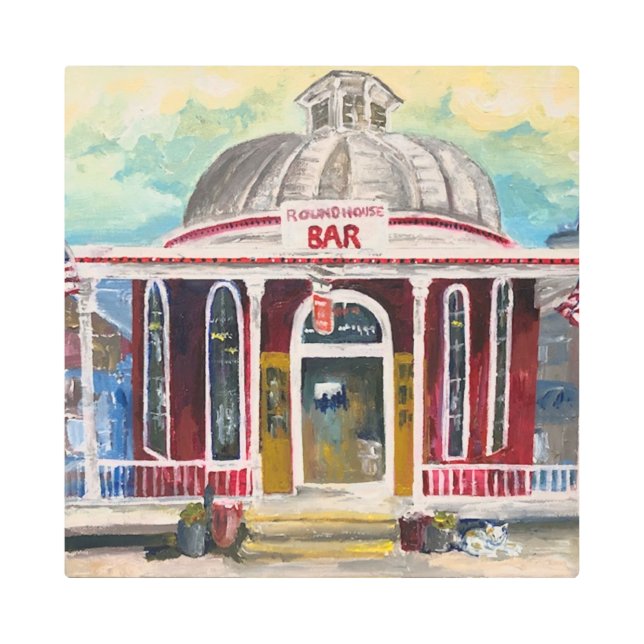 "Round House Bar" Put in Bay  Metal Print (Front)