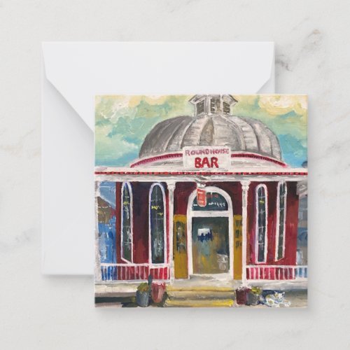 Round House Bar Put in Bay Painting  Note Card