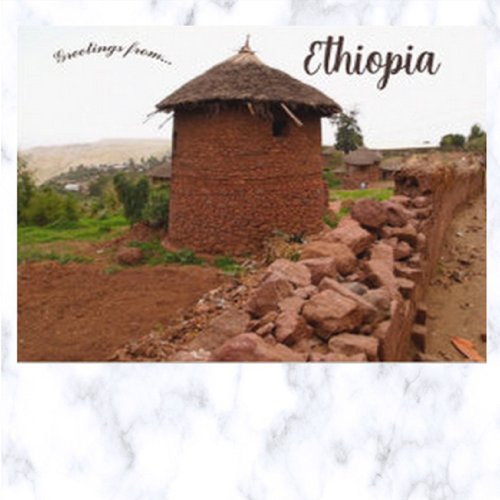 Round Hut in Lalibela Ethiopia Postcard