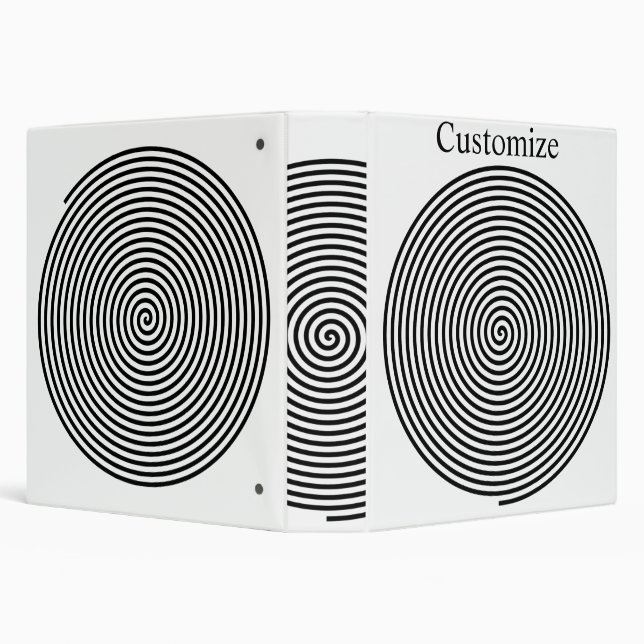 Round Hypnosis Spiral Thunder_Cove 3 Ring Binder (Background)