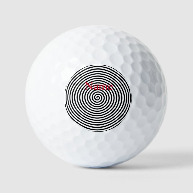 Round Hypnosis Spiral Thunder_Cove  Golf Balls (Front)