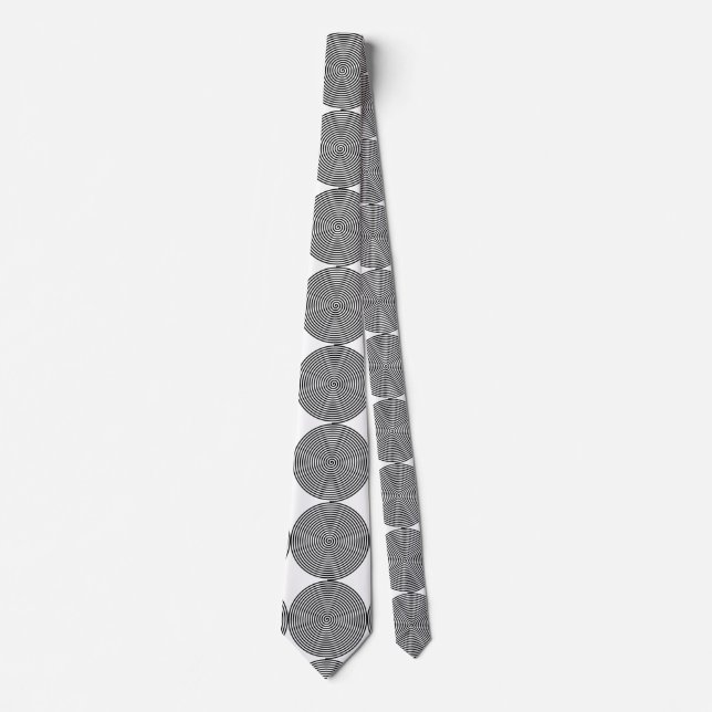 Round Hypnosis Spiral Thunder_Cove Neck Tie (Front)