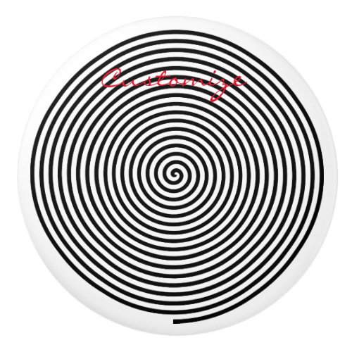 Round Hypnosis Spiral Thunder_Cove Pet Ceramic Knob