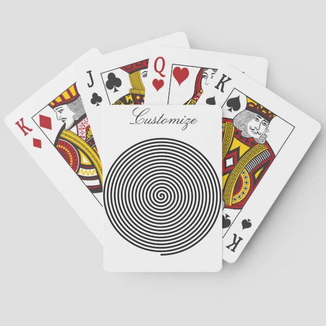Round Hypnosis Spiral Thunder_Cove Poker Cards (Back)