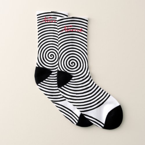 Round Hypnosis Spiral Thunder_Cove Socks