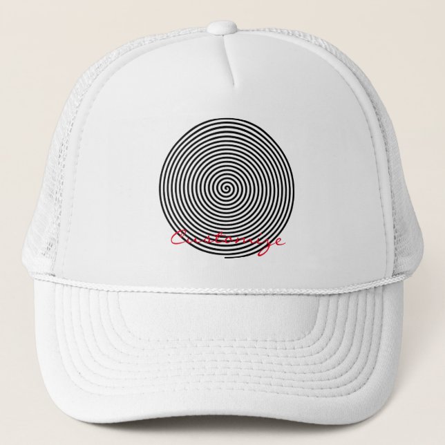 Round Hypnosis Spiral Thunder_Cove Trucker Hat (Front)