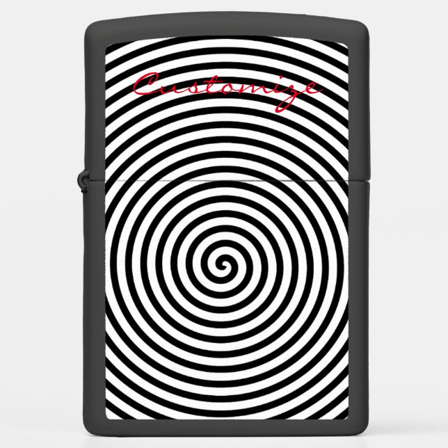 Round Hypnosis Spiral Thunder_Cove Zippo Lighter (Front)