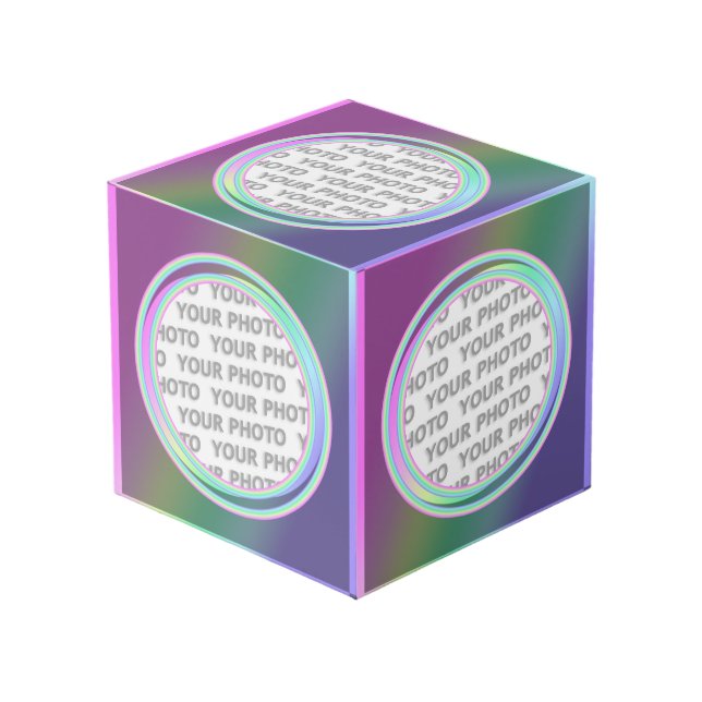 Round in Square Frame contour 03 + your photo (Front Angled)