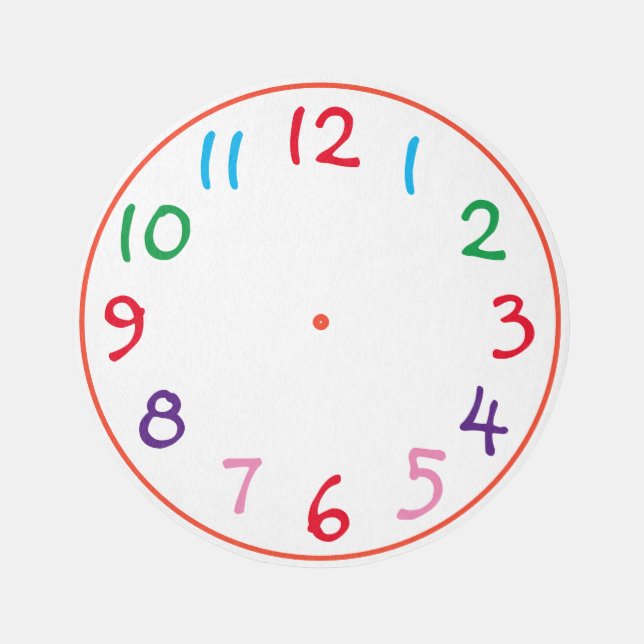 Round Indoor or Outdoor Rug - Clock Face (Front)