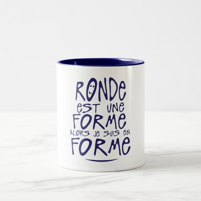 round is shape then citation Two-Tone coffee mug (Center)