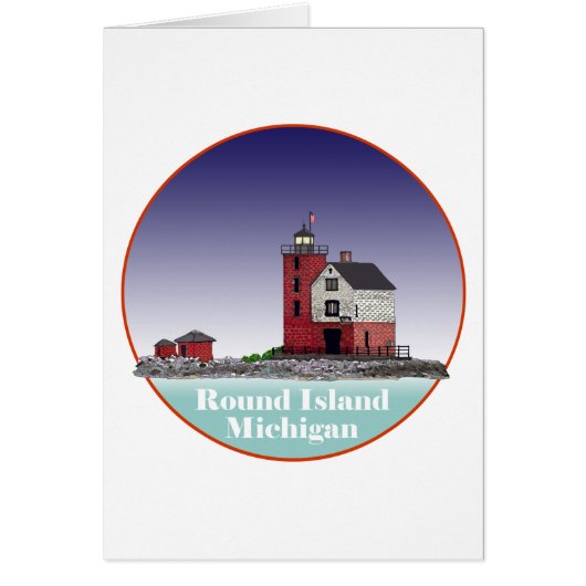 Round Island Lighthouse Cards (Front)