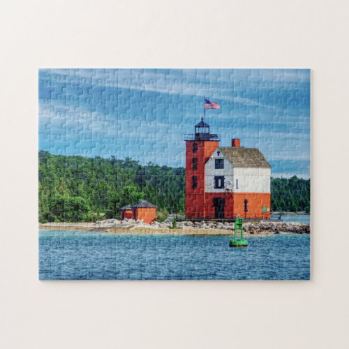Round Island Lighthouse Jigsaw Puzzle