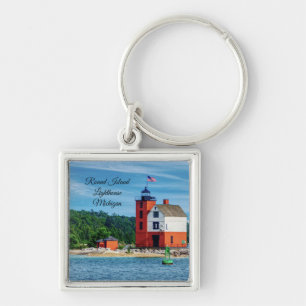 Round Island Lighthouse Keychain