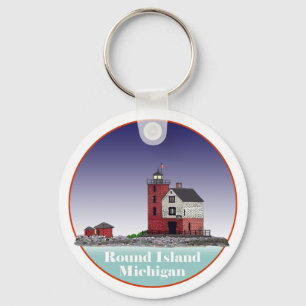 Round Island Lighthouse Keychain