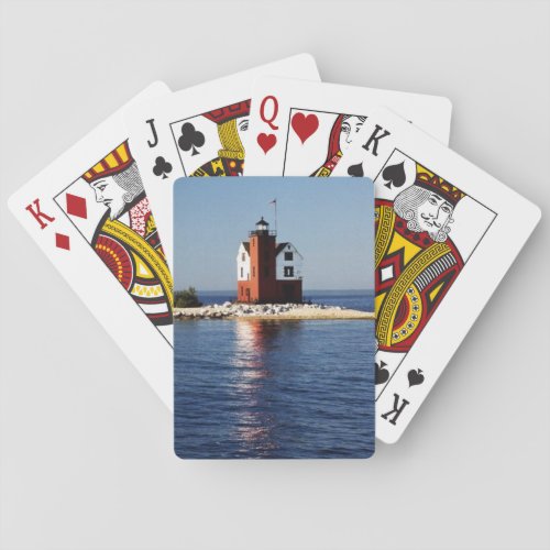 Round Island Lighthouse Mackinac Island Poker Cards