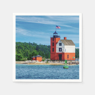 Round Island Lighthouse Napkins