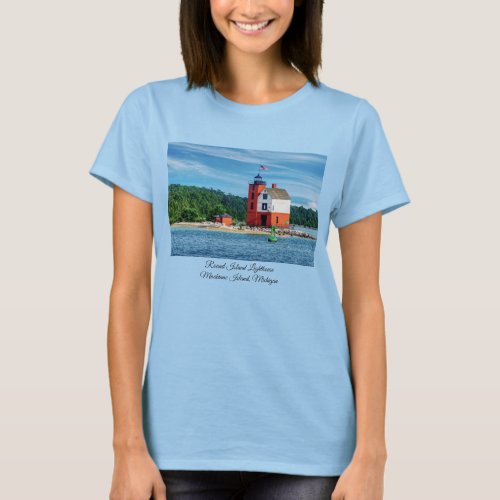 Round Island Lighthouse T_Shirt