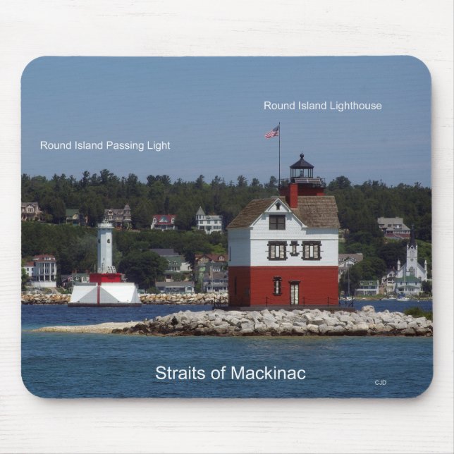 Round Island Passage Lights mousepad (Front)