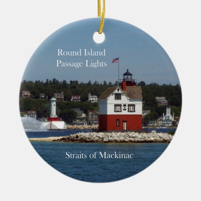 Round Island Passage Lights ornament (Front)