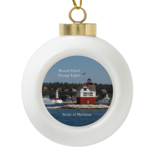 Round Island Passage Lights ornament
